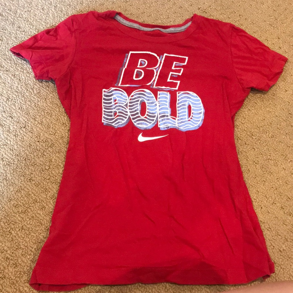 Red Be Bold Nike Shirt!!